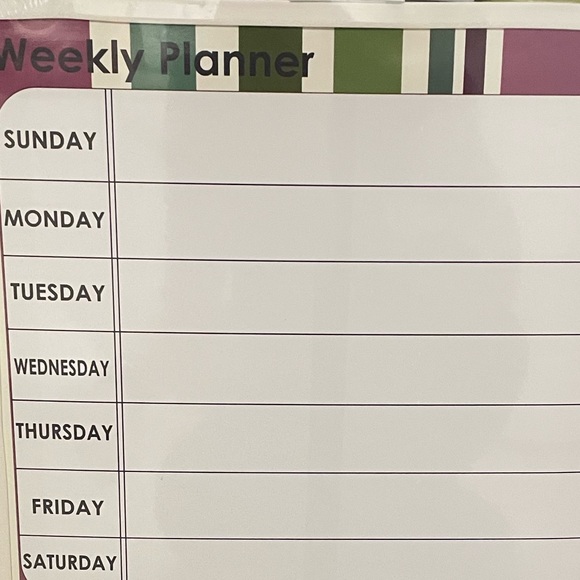 Magnetic Dry Erase 12x16” Weekly Planning Wall Mount Memo Board & Marker Set NWT - Picture 3 of 12